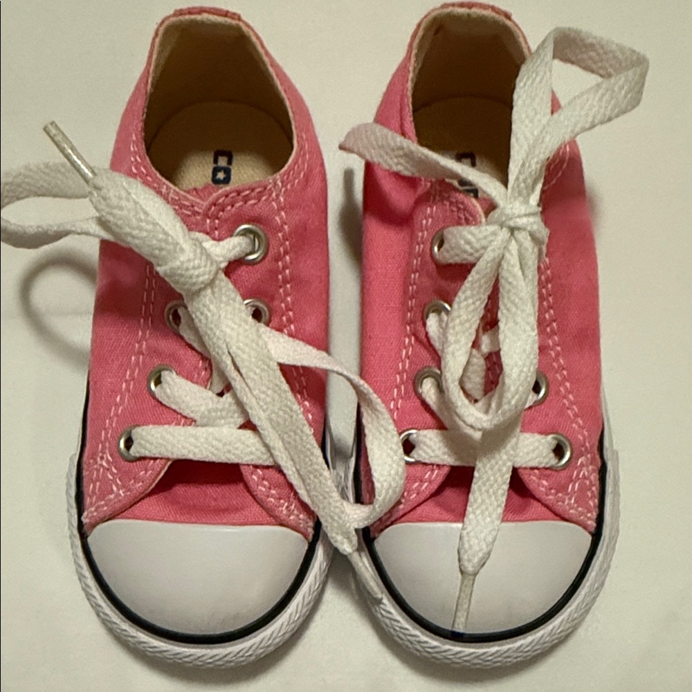 Converse Pink Canvas Kids Sneakers